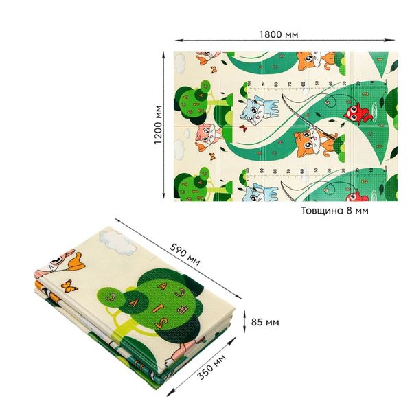 Дитячий складаний розвиваючий термокилимок 120х180х0,8см "Кошенята на риболовлі | Цуценята" (275) SW-00001318 SW-00001318 фото