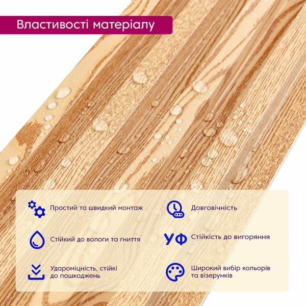 Декоративна стінова рейка сосна 3000*160*23мм (D) SW-00001526 SW-00001526 фото