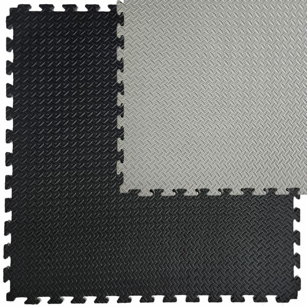 Підлогове двостороннє покриття GREY та BLACK 100*100cm*2cm (D) SW-00001844 SW-00001844 фото