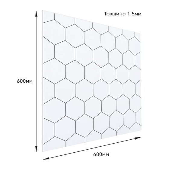 Самоклеюча вінілова плитка 600х600х1,5мм, ціна за 1 шт. (СВП-212) Глянець SW-00000518 SW-00000518 фото