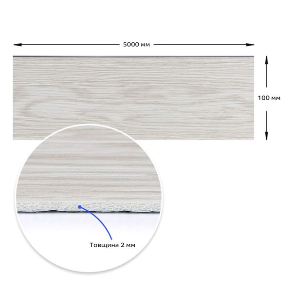 Молдинг вініловий самоклеючий матовий 5000*100*2мм (D) SW-00001794 SW-00001794 фото